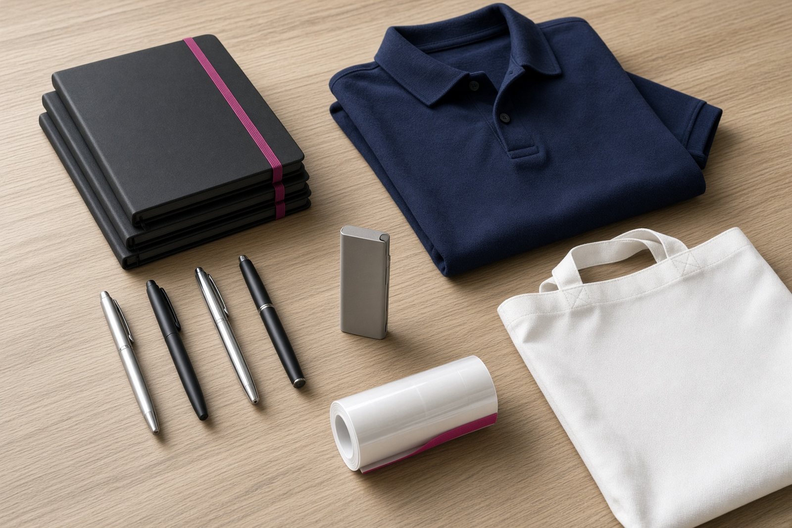 Promo materijal za firme: rokovnici, olovke, polo majica i ceker